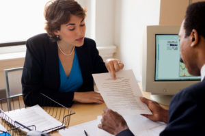 Businesspeople in a meeting