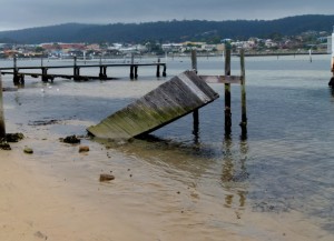 An old jetty falling into the water