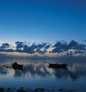 Two boats floating on water