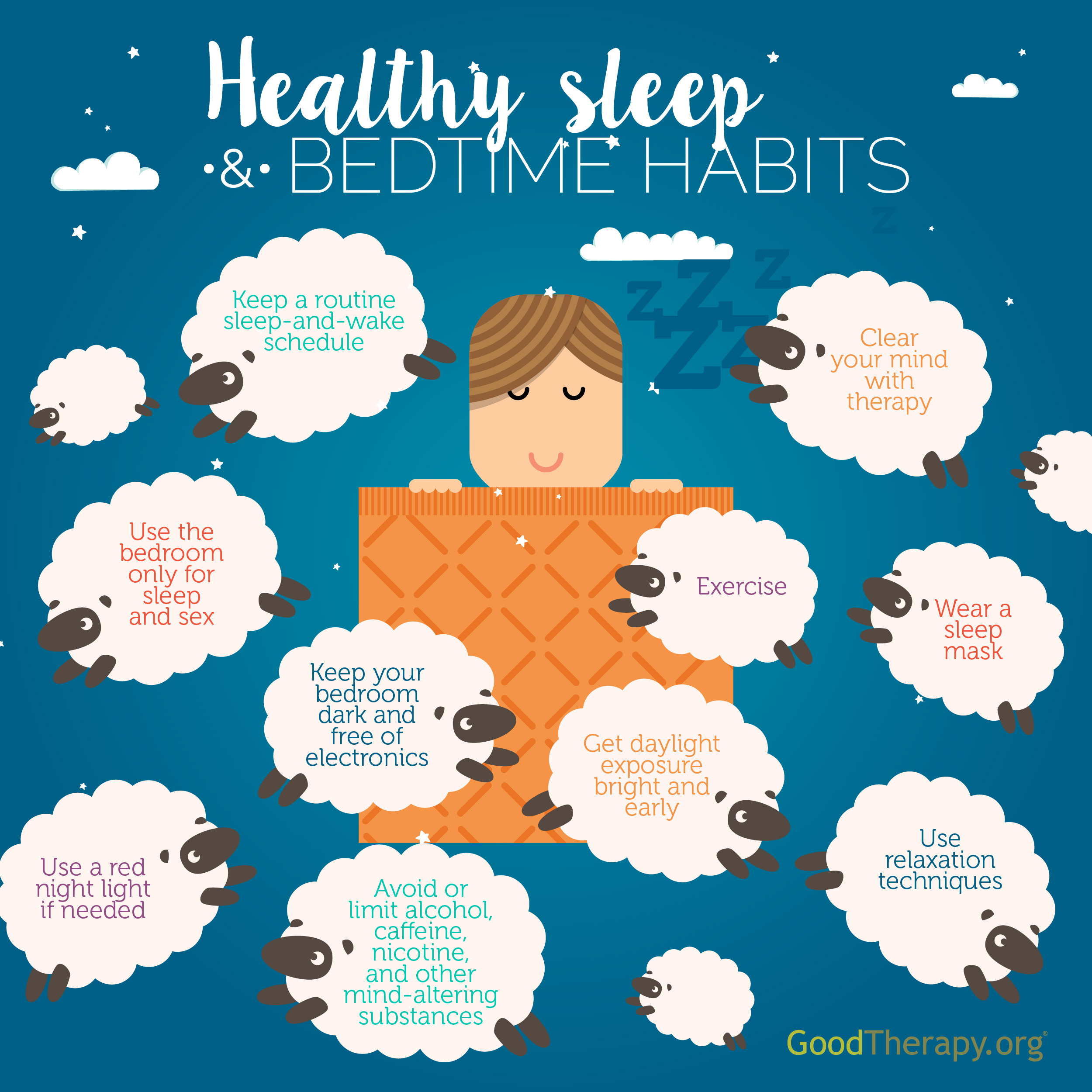 Sleep Hygiene Infographic by GoodTherapy.org