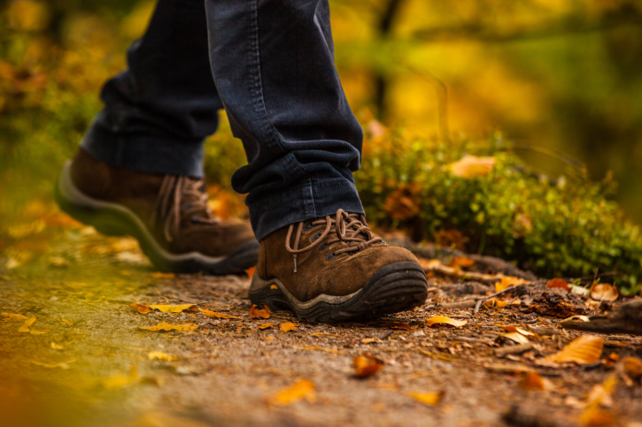 Close up of legs walking in narrow walkway