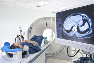 Person going into MRI machine