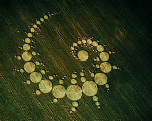 crop circles forming a spiral