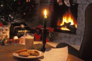 Cookies and milk left out for Santa