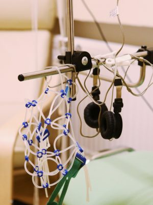 Closeup of EEG equipment