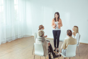 Overcoming shyness by speaking in front of small group