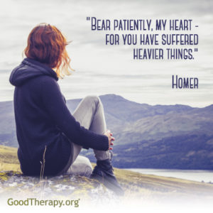 "Bear patiently, my heart - for you have suffered heavier things." - Homer