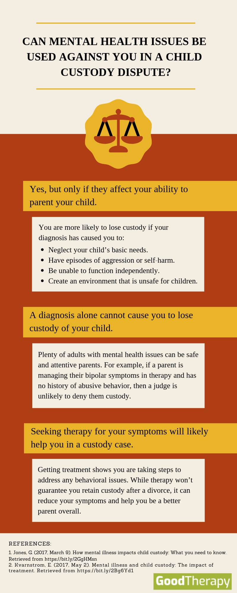 Goodtherapy | Can Mental Health Issues Be Used Against You In A Child  Custody Dispute?