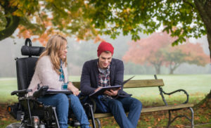 College Friends Study Outdoors Together