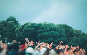 Crowd of people at a music festival