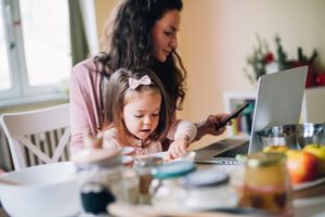 Parent working at home