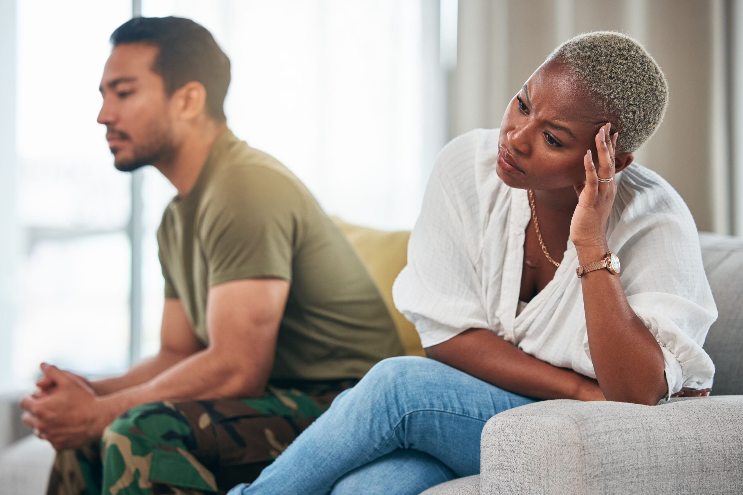 Couple in therapy working through problems