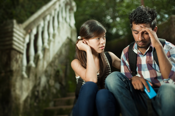 A teen comforts her friend without solving his problems.