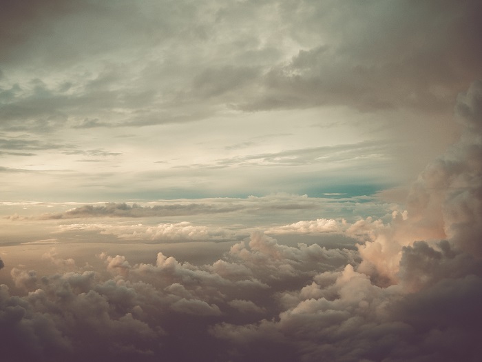 View of the sky above the clouds