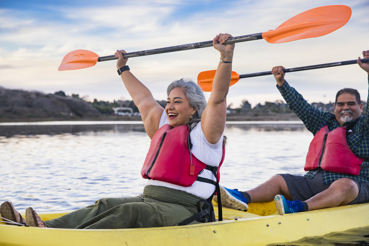 Couple goes kayaking