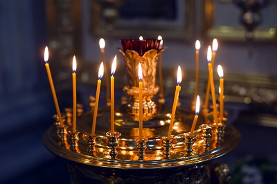 Eastern orthodox candles