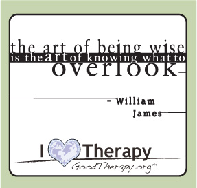 Quote on overlooking by William James