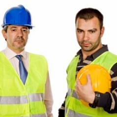 Construction worker and foreman