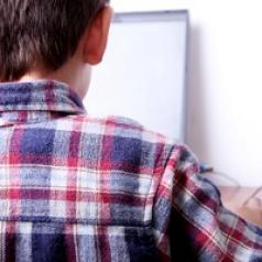 Boy on computer