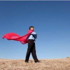man in superman cape