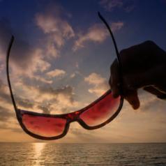 sunglasses at sunset