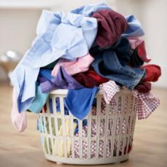 basket of dirty laundry
