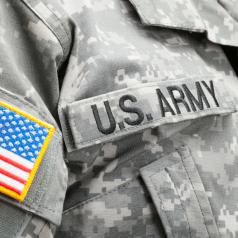 Close-up of U.S. Army uniform